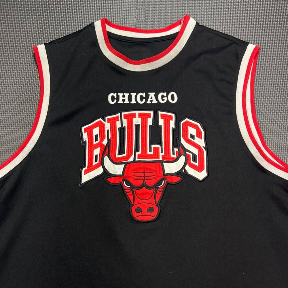 Chicago Bulls Black Sleeveless Jersey Tank Top NBA Official Merchandise Size XL